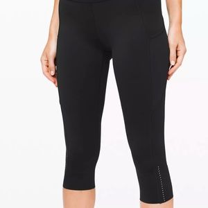 Fast and Free High-Rise Crop 19"  Reflective Nulux